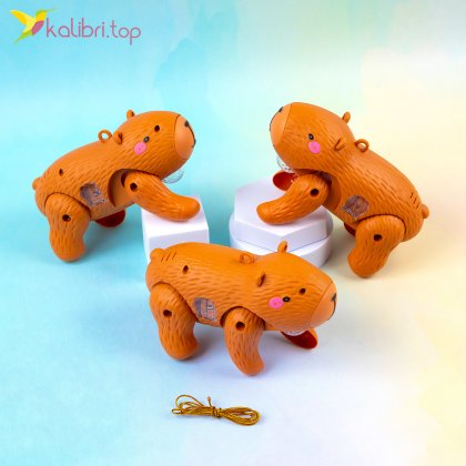 Интерактивная игрушка ходилка капибара 16 см - Купить