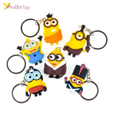 Брелки детские резиновые Миньоны 10 см - Купить