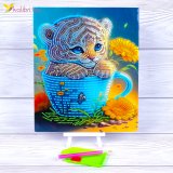 Алмазная мозаика Тигрёнок в чашке 21*25 см оптом фото 01 Алмазная мозаика Тигрёнок в чашке 21*25 см оптом фото 01