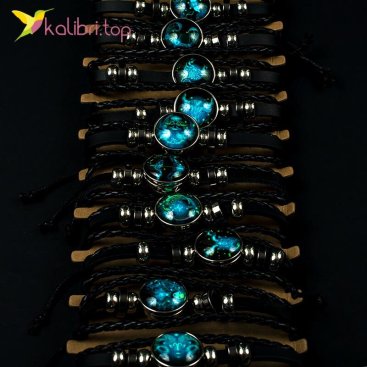 Флуоресцентні браслети, що світяться на руку Зодіаки оптом фото 01