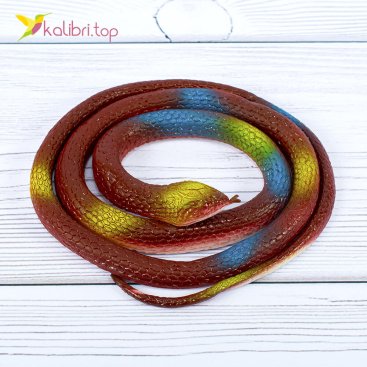 Силіконові змії Гадюки коричневі із синім 90 см 1-2065 - Купити