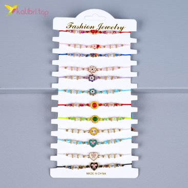 Детские браслеты на руку Микс 12 штук - Купить