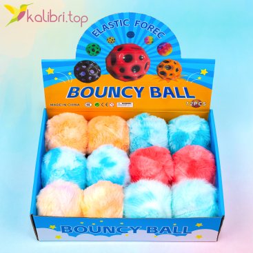 Мячик попрыгунчик Меховой 6,3 см - Купить