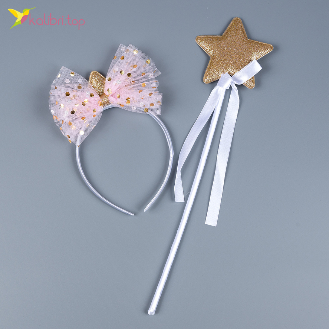 Набор обруч с волшебной палочкой Звёздочки блестящие оптом фото 01 Набор обруч с волшебной палочкой Звёздочки блестящие оптом фото 01