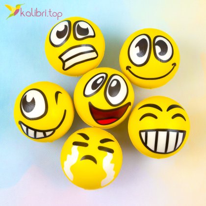 Поролоновые мячи эмодзи 7 см - Купить