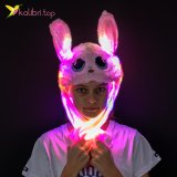 Сяюча шапка з вушками Глазастик рожевий оптом фото 01