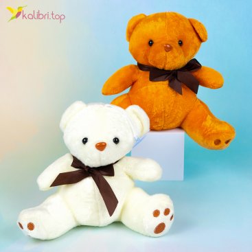 Мягкая игрушка мишки с бантом 17 см - Купить