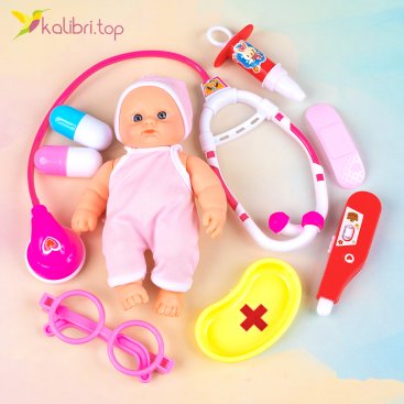 Детский игровой набор Доктор розовый 25 см - Купить