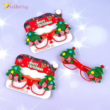 Новорічні окуляри Ялинки 9 см - Фото Новорічні окуляри Ялинки 9 см - Купити