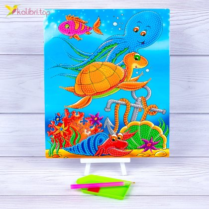 Алмазна мозаїка Морська 21*25 см - Купити