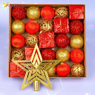 Ялинкові іграшки феєрія 5,5 см, 26 предметів, набір - Фото Ялинкові іграшки феєрія 5,5 см, 26 предметів, набір - Купити