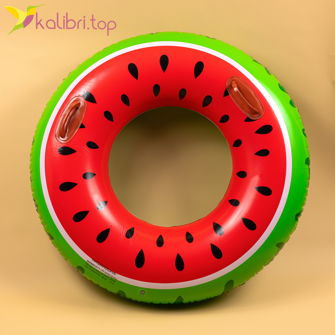 Круг для плавання Кавун із ручками 100 см оптом фото 01