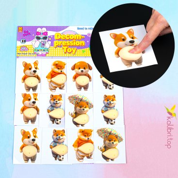 Антистрес-наклейка Силіконові Пузики 12 см - Купити