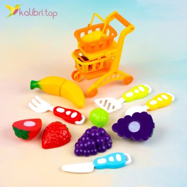 Пластиковая игра Тачка с фруктами 20 см - Купить