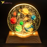 Ночник плоский стеклянный Планеты солнечной системы 8 см оптом фото 01