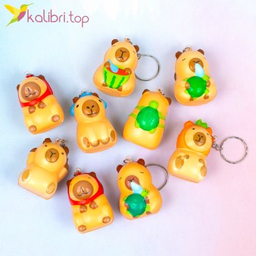 Сквиши-брелки Капибары 6 см, 10 г - Купить