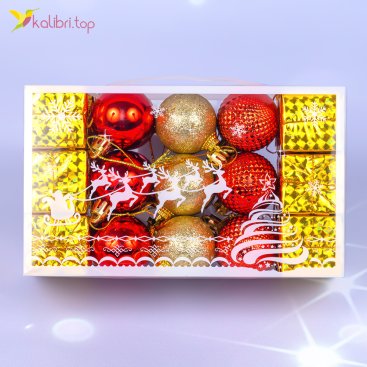 Ялинкові іграшки блиск 3 см, 30 предметів, набір - Фото Ялинкові іграшки блиск 3 см, 30 предметів, набір - Купити
