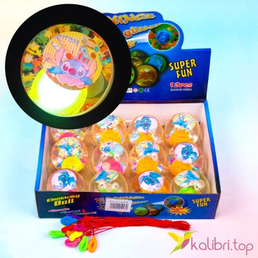 Светящиеся мячики Ушастики на резинке 6 см - Купить