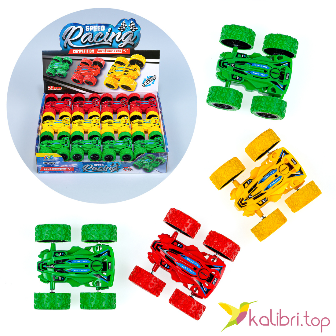 Інерційні машинки-перевертні Формула 7,5 см оптом фото 01