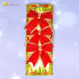 Новогодние украшения бантики Красные 13 см., 18 шт оптом фото 01 Новогодние украшения бантики Красные 13 см., 18 шт оптом фото 01