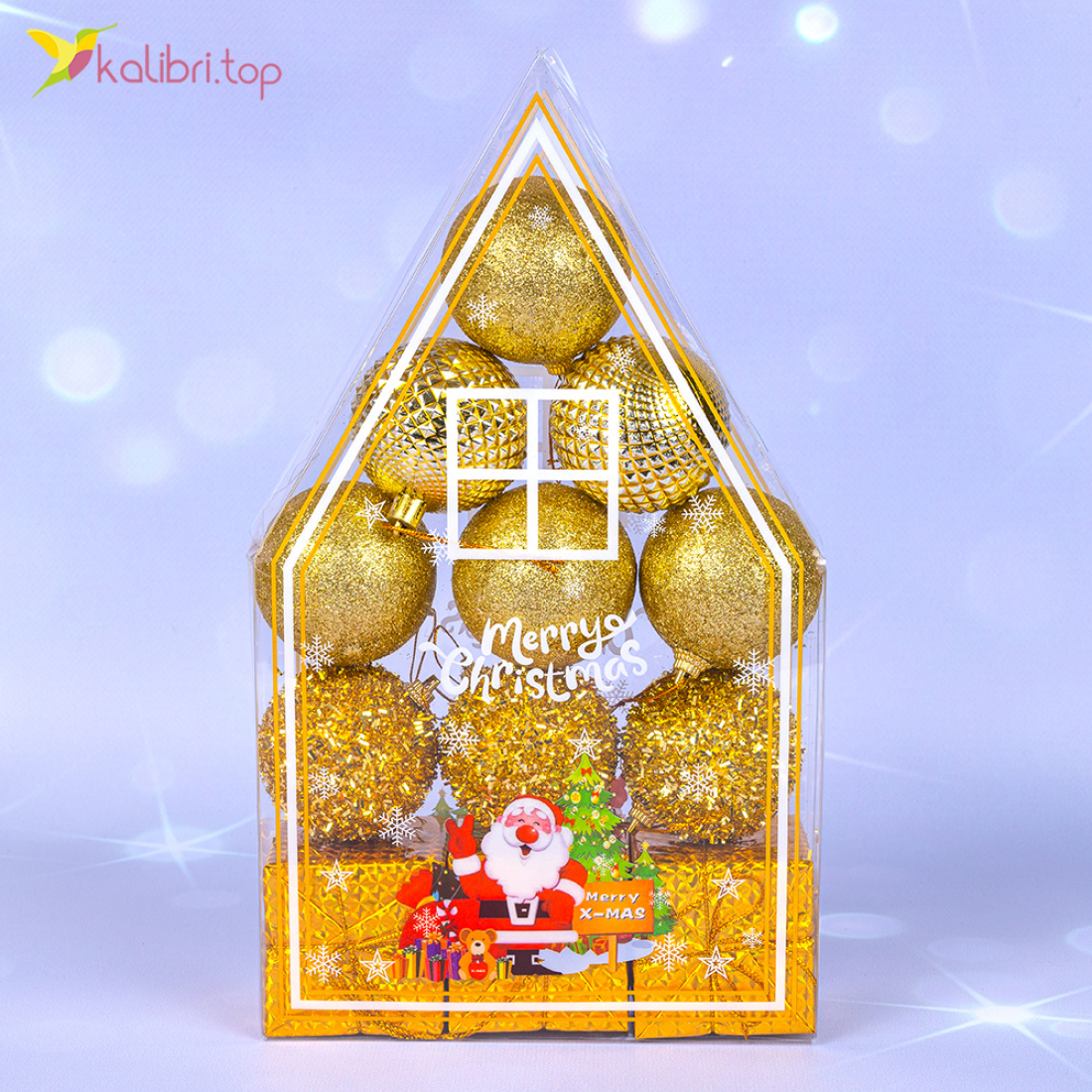 Ялинкові кульки золотий вечір 5 см, 12 шт., набір оптом фото 01 Ялинкові кульки золотий вечір 5 см, 12 шт., набір оптом фото 01